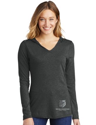 Ladies Long Sleeve Hooded T-Shirt