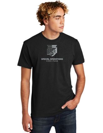 Men's Short Sleeve T-Shirt - Black with Grey print